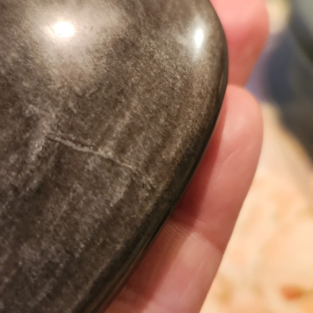 Silver Obsidian palmstone - Picture 4 of 8
